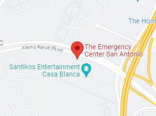Map to The Emergency Center San Antonio